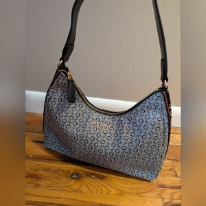 Guess Black and Gray‎ Monogram Shoulder Bag